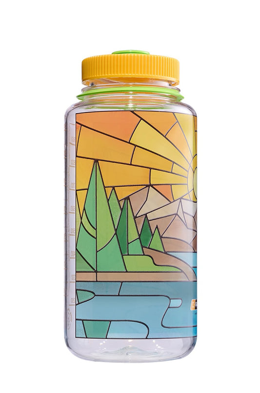 32oz Wide Mouth Stained Glass Print Bottles - US 6837