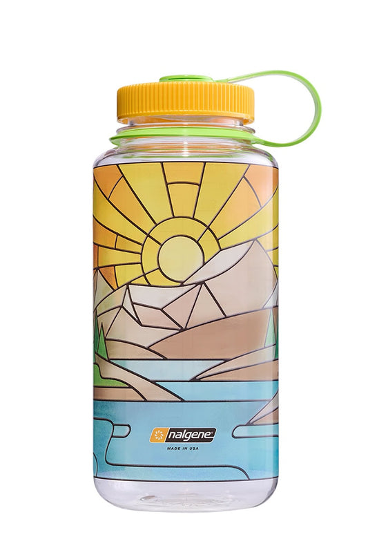 32oz Wide Mouth Stained Glass Print Bottles - US 6837